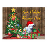 Christmas Tree and Baby Goat Post Cards
