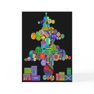 Christmas Tree and Gifts Greeting Card card