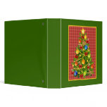Christmas Tree and Red Plaid 3 Ring Binder