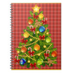 Christmas Tree and Red Plaid Note Book