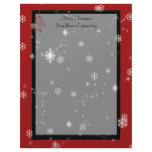 Christmas Tree and Snowflakes on Red and Black letterhead