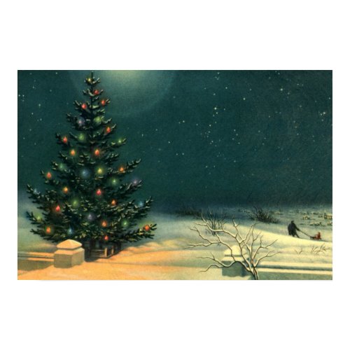 Christmas Tree at Night print
