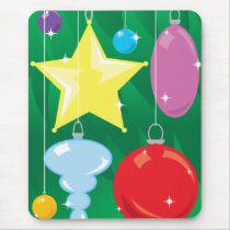 Christmas Tree Baubles Mouse Pads