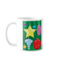 Christmas Tree Baubles mugs by alternateworlds Christmas Tree Baubles mugs
