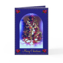 Christmas Tree Blue Card by elenaind Christmas Tree Blue Card