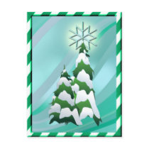 CHRISTMAS TREE & BORDER by SHARON SHARPE postcards