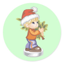 Christmas Tree Boy stickers