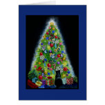 Christmas Tree Cat Greeting Card