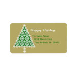 Christmas Tree Christmas Return Address Label