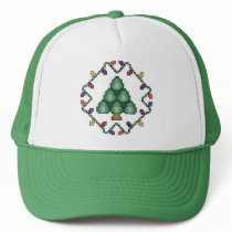 Christmas Tree Cross Stitch Hat