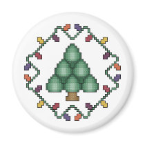 Christmas Tree Cross stitch Magnet by ingasi Christmas Tree Cross stitch Magnet