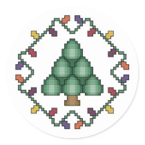 Christmas Tree Cross Stitch stickers by ingasi Christmas Tree Cross Stitch stickers