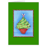 Christmas Tree Cupcake green Card