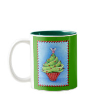 Christmas Tree Cupcake green Mug mugs