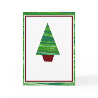 Christmas Tree Cutout Greeting Card by jolomast