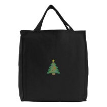 Christmas Tree embroidered bags