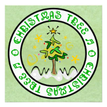 Christmas Tree Flat Greeting Card