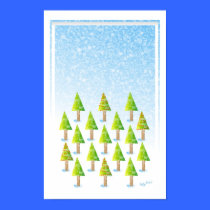 Christmas tree forest poster posters by elledeegee Christmas tree forest poster posters