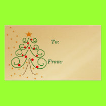 Christmas tree gift tag business cards by shawke123 Christmas tree gift tag business cards