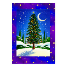 Christmas Tree Gift Tag Business Card Template