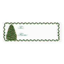 Christmas Tree Gift Tag Card business cards