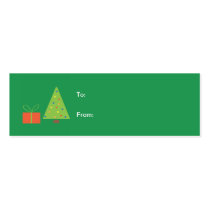 Christmas Tree Gift Tag (green) Business Card Template
