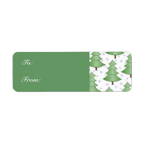 Christmas Tree Gift Tag Label