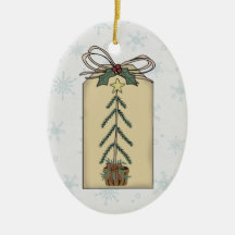 Christmas Tree Gift Tag Ornament
