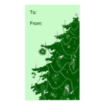 Christmas Tree Gift Tags business cards