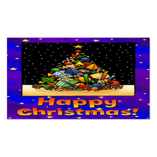 Christmas Tree Gift Tags Business Card