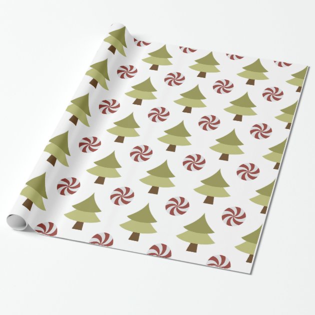 Christmas Tree Glossy Wrapping Paper 1/4