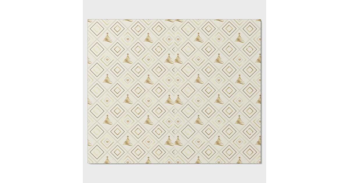 Christmas Tree Gold Wrapping Paper Zazzle