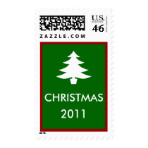 Christmas Tree, green Postage Stamps