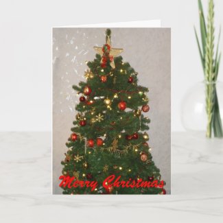 christmas tree greeting card card