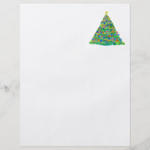 Christmas Tree Hand Drawn and Painted Personalized Flyer