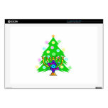 Christmas Tree Hanukkah Menorah Skin For 17" Laptop