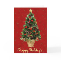 Christmas tree, Happy Holiday's card