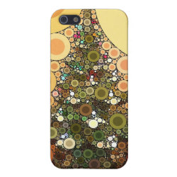 Christmas Tree Happy Holidays Circle Mosaic Case For iPhone 5