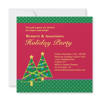Christmas Tree Holiday Party Invitation