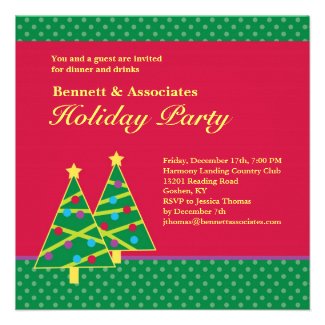 Christmas Tree Holiday Party Invitation