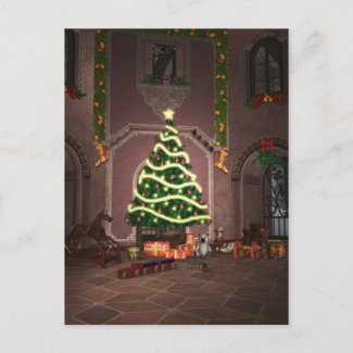 Christmas Tree Holiday Postcard postcard
