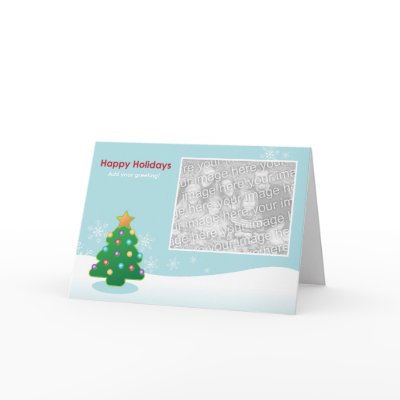 Christmas Tree Holiday Template Greeting Card by christmascards