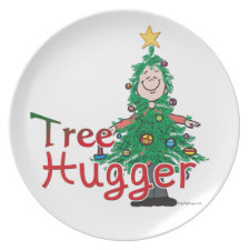 Christmas Tree Hugger plate