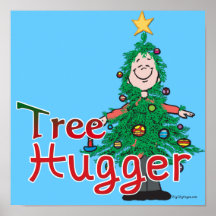 Christmas Tree Hugger Poster