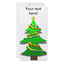 Christmas tree illustration photo card