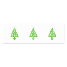 Christmas Tree in Green and White. Business Cards