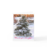 christmas tree in sunset, Thanks for the Gift! Greeting Card