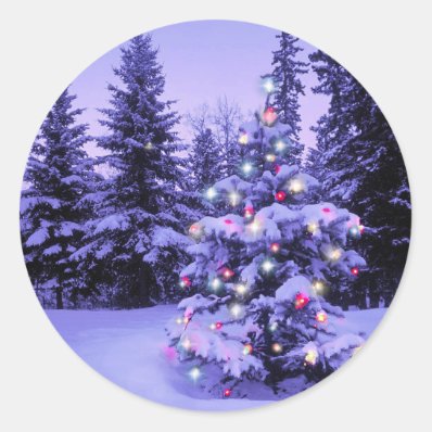 Christmas Tree in the Forest Sticker