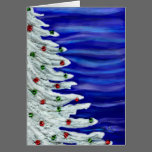 Christmas tree in white. cards