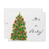 Christmas Tree Invitation by twopurringcats Christmas Tree Invitation